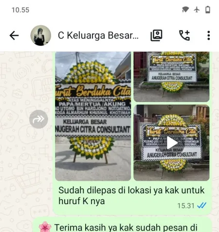 Pengiriman Papan Bunga Duka Sumur Batu