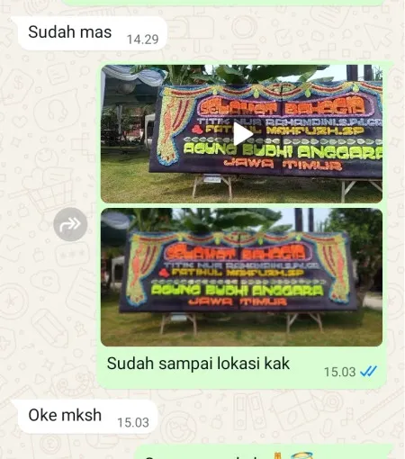 Pengiriman Papan Bunga Sumur Batu